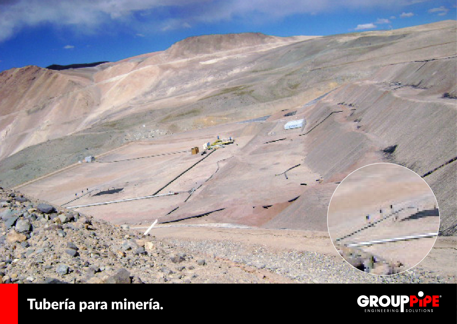 Imagen de obra: Mineraloducto. Minera Barrik.